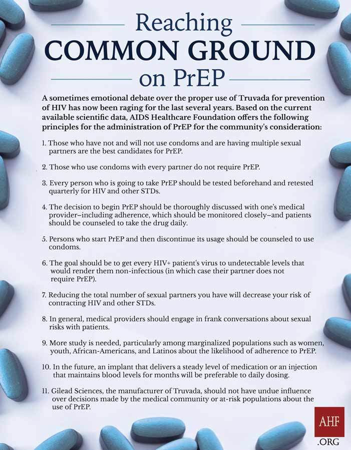 Reaching Common Ground on PrEP, AIDS Health Foundation.