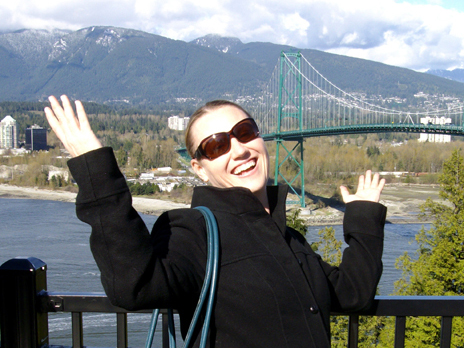 Rachel Wotton hams it up at Prospect Point, April 14, 2013.